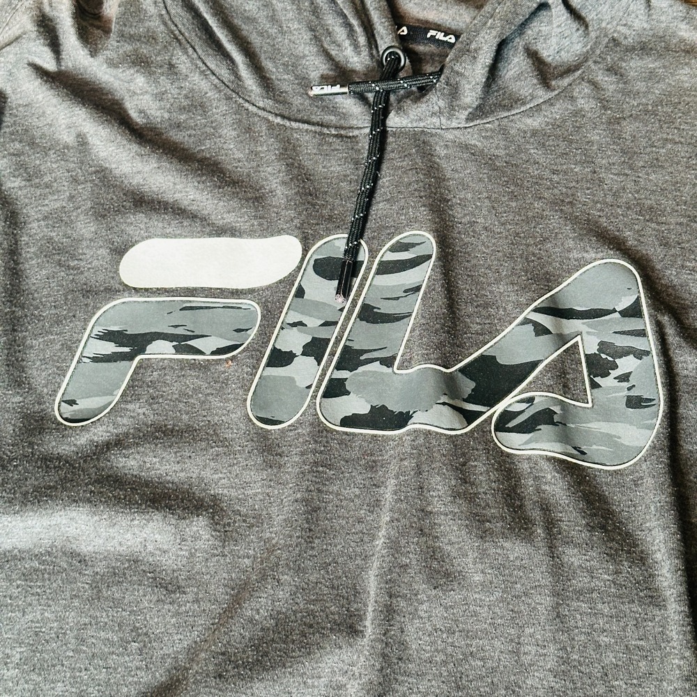 Fila Men's Pullover Hoodie Regular Fit Gray XL Extra Large - See photos - Picture 2 of 10